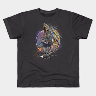 SAGAT: TIGER UPPERCUT - PURPLE/YELLOW Kids T-Shirt